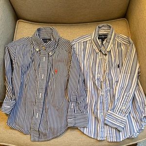 Lot of 2 Ralph Lauren Polo 2T button down dress shirts